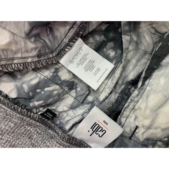 Cabi Gray Marble Tie Dye Pants Poplin Pull-on Yoga Waist Women's Size Small - Picture 6 of 11